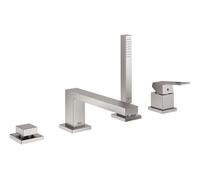 Grohe Eurocube - Mitigeur pour montage sur bord de baignoire, installation 4 trous, supersteel 19897DC1