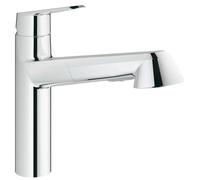 GROHE Mitigeur de cuisine Eurodisc Cosmopolitan - douchette extensible StarLight Chrome 32257002