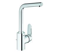 Grohe Eurodisc Cosmopolitan Mitigeur monocommandé pour lavabo, L-Size, vidage à tirette, bec tube orientable, saillie 143mm, 23054003