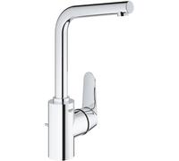 Grohe Eurodisc Cosmopolitan Mitigeur monocommandé pour lavabo, L-Size, vidage à tirette, bec tube orientable, saillie 143mm, 23054003