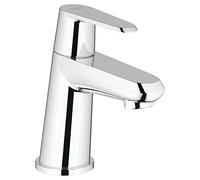 GROHE Eurodisc Cosmopolitan, robinet simple taille XS, sans vidage | Robinet lavabo, bec court pour petits lavabos, avec cartouche céramique, montage facile (chrome, 23051002)