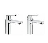 Grohe - Eurosmart Cosmopolitan - Lot de 2 mitigeurs de lavabo CE, chrome (2339800E-DUO)