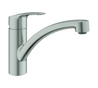 GROHE Eurosmart Mitigeur monocommandé pour évier, saillie 227mm, orientable, 33281DC3, Couleur: acier super