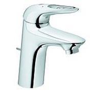 Grohe Eurostyle Mitigeur monocommandé pour lavabo, S-Size, saillie 110mm, vidage à tirette, Grohe Zero, manette ouverte, 23564003