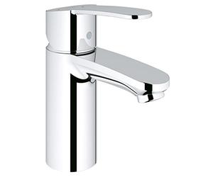 GROHE Eurostyle Cosmopolitan, mitigeur lavabo, sans vidage | Mitigeur monocommande, eau froide en position centrale, avec cartouche céramique (chrome, 2337320E)