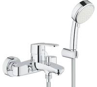 Grohe Eurostyle Cosmopolitan Mitigeur monocommandé pour bain, saillie 173mm, avec ensembles de douche, douchette à main Tempesta Cube 110, 2 types de jets, 3359220A