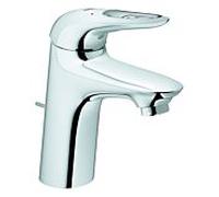 Grohe Eurostyle mitigeur lavabo 33558003 chromé , taille S, poignée ouverte, avec garniture de vidage