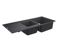 Grohe - Évier composite K400 avec garniture de vidage automatique, 116x50 cm, noir granite 31643AP0