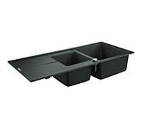Grohe évier encastré composite 31643AT0 1160x500mm, 1,5 vasques avec égouttoir, gris granit