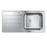 Grohe un évier 31563SD1 86x50cm, en surface 2000 ou encastré, 2000 bassin, en acier inoxydable