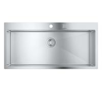 Grohe - Évier K800 avec garniture de vidage automatique, 102x51 cm, inox brossé 31586SD1