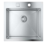 Grohe - Évier K800 avec garniture de vidage automatique, 52x51 cm, inox brossé 31583SD1
