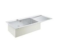 Grohe Éviers cuisine 31581SD1 116x52cm, Inox , avec égouttoir, gauche, peut être installé à gauche