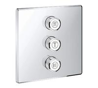 Grohe Façade métallique pour inverseur Grohtherm SmartControl - 3 sorties - chromé