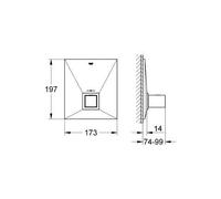 GROHE Façade pour Mitigeur Thermostatique Allure Brilliant 19887000 Import Allemagne