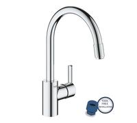 GROHE Mitigeur d'évier Feel 32671002 chromé pivotant 215 mm avec douchette extractible