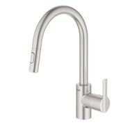 Grohe Feel - Mitigeur d'évier avec douchette extractible, supersteel 31486DC1