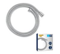 GROHE Flexible tuyau de douche salle de bains VitalioFlex métallique, tuyau de douche 1250mm, anti-pliures, finition brillante, raccord fileté universel 1/2", chromé, 22106000 (Import Allemagne)