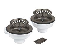 Grohe - Garniture de vidage pour évier, Hard Graphite brossé 40997AL0