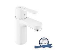 Grohe Get - Mitigeur de lavabo avec vidage Push-Open, blanc lunaire 23586LS0