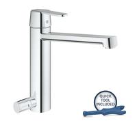 Grohe Get - Mitigeur d'évier avec vanne d'arrêt, chrome 30198000