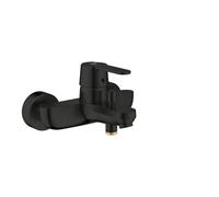 GROHE Get Mitigeur Monocommande Bain/Douche avec Inverseur Automatique (Montage Mural Apparent, Levier Métallique, Cartouche Céramique 46 mm, Protection Contre le Retour d’Eau), Noir Mat, 328872430