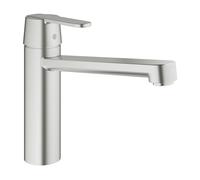 Grohe Get Mitigeur monocommandé pour évier, saillie 221mm, hauteur moyenne, orientable, 30196DC0, Couleur: acier super