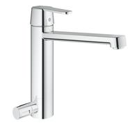 Grohe Get Mitigeur monocommandé pour évier, saillie 221mm, hauteur moyenne, orientable, pré-verrouillage intégré, 30198000