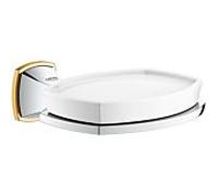 Grohe Grandera porte-savon 40628IG0 chromé or, verre de Céramique blanc