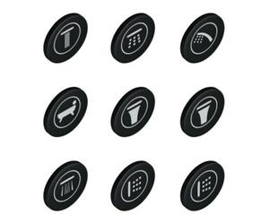 Grohe Grohe Caches symboles SmartControl pour robinetterie encastrée, granit Quantité:1