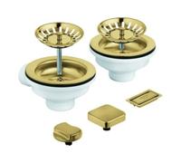 Grohe Grohe Égouttoir évier 40998 2 bacs avec excentrique cool sunrise brossé Quantité:1