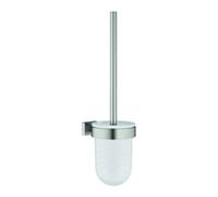 Grohe Essentials Cube - Brosse de toilette avec support, supersteel 40513DC1