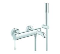 Grohe Grohe Essence Mitigeur bain monocommande chrome, montage mural, avec garniture de douche Quantité:1
