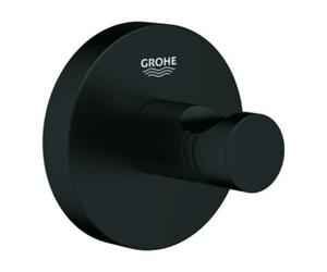 Grohe Grohe Essentials Crochet de peignoir fixation cachée, noir mat Quantité:1