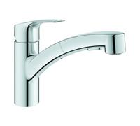 Grohe Grohe Eurosmart Mitigeur évier 1/2, plat, bec extractible, chrome Quantité:1