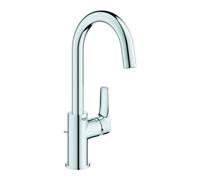Grohe Eurosmart Mitigeur monocommandé pour lavabo, L-Size, saillie 140mm, vidage à tirette, bec tube orientable, 23537003