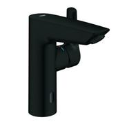 Grohe Eurosmart Mitigeur monocommandé pour lavabo, M-Size, saillie 122mm, vidage Push-Open, déclenchement sans contact, alimentation par pile, 239752433, Couleur: noir mat