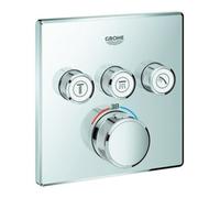 Grohe Grohe Fertigset Grohtherm Smartcontrol encastré, 3 vannes d'arrêt, carré, chrome Quantité:1