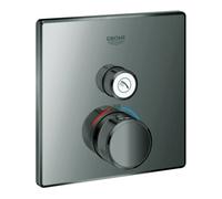 Grohe Grohe Fertigset Grohtherm Smartcontrol hd graphite, angle, encastré, 1 vanne d'arrêt Quantité:1