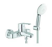 Grohe Grohe Mitigeur baignoire Eurostyle C 1/2", avec garniture douche, montage mural, chrome Quantité:1