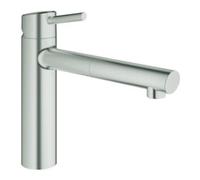 Grohe Grohe Mitigeur évier Concetto inox, mousseur extractible, bec moyen Quantité:1
