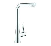 Grohe Grohe Mitigeur évier Zedra SmartC chrome, douchette extractible double jet Quantité:1