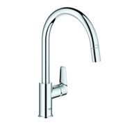 Grohe Grohe Mitigeur monocommande évier BauEdge 30536 bec haut douchette laminaire chrome Quantité:1