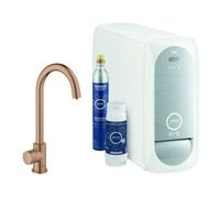 Grohe Grohe Mitigeur monocommande évier Blue Home warm sunset brossé, kit mono-starter Quantité:1