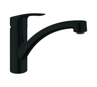 Grohe Grohe Mitigeur monocommande évier Eurosmart 1/2", bec plat, noir mat Quantité:1