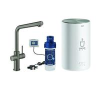 Grohe Grohe Mitigeur monocommande évier Red Duo hd graph. brossé, M-Size, avec chauffe-eau Quantité:1