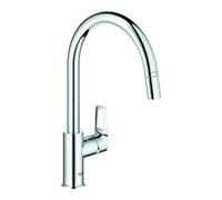 Grohe Grohe Mitigeur monotrou BauLoop 30543 bec haut douchette laminaire chrome Quantité:1