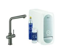 Grohe Grohe Mitigeur monotrou Blue Home hd graphite brossé, bec en L - Kit de démarrage Quantité:1