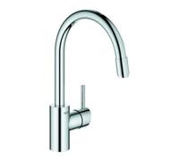 Grohe Grohe Mitigeur monotrou Concetto 1/2", bec haut extractible, laminaire, chrome Quantité:1