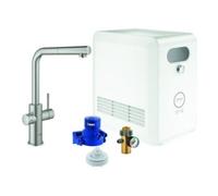 Grohe Grohe Mitigeur monotrou pour évier Blue Professional bec en L, supersteel Quantité:1